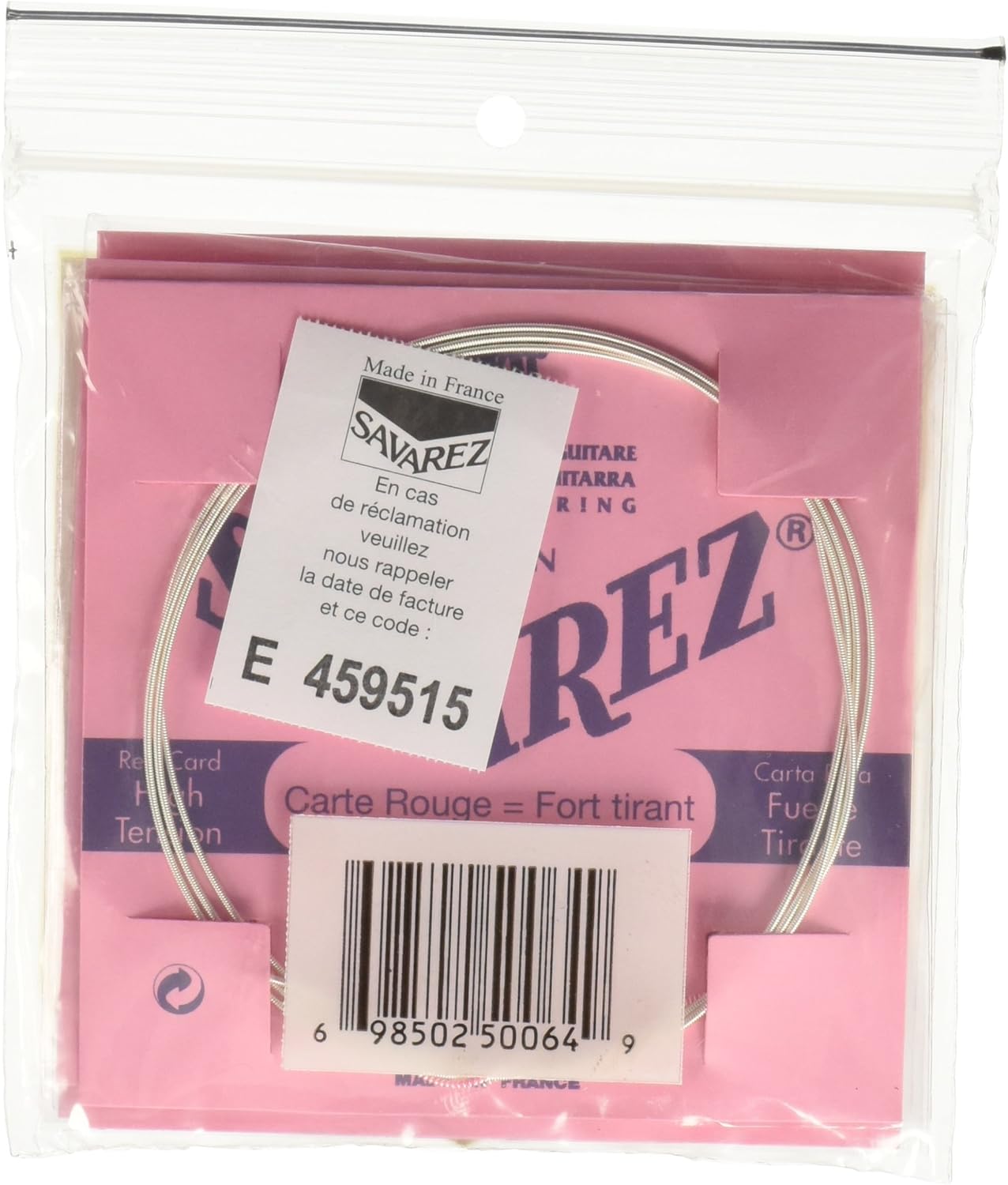 Savarez 655867 - High Tension Strings, Red Nylon, Silver Bass Strings, 520P2 Standard Tension - Image 3