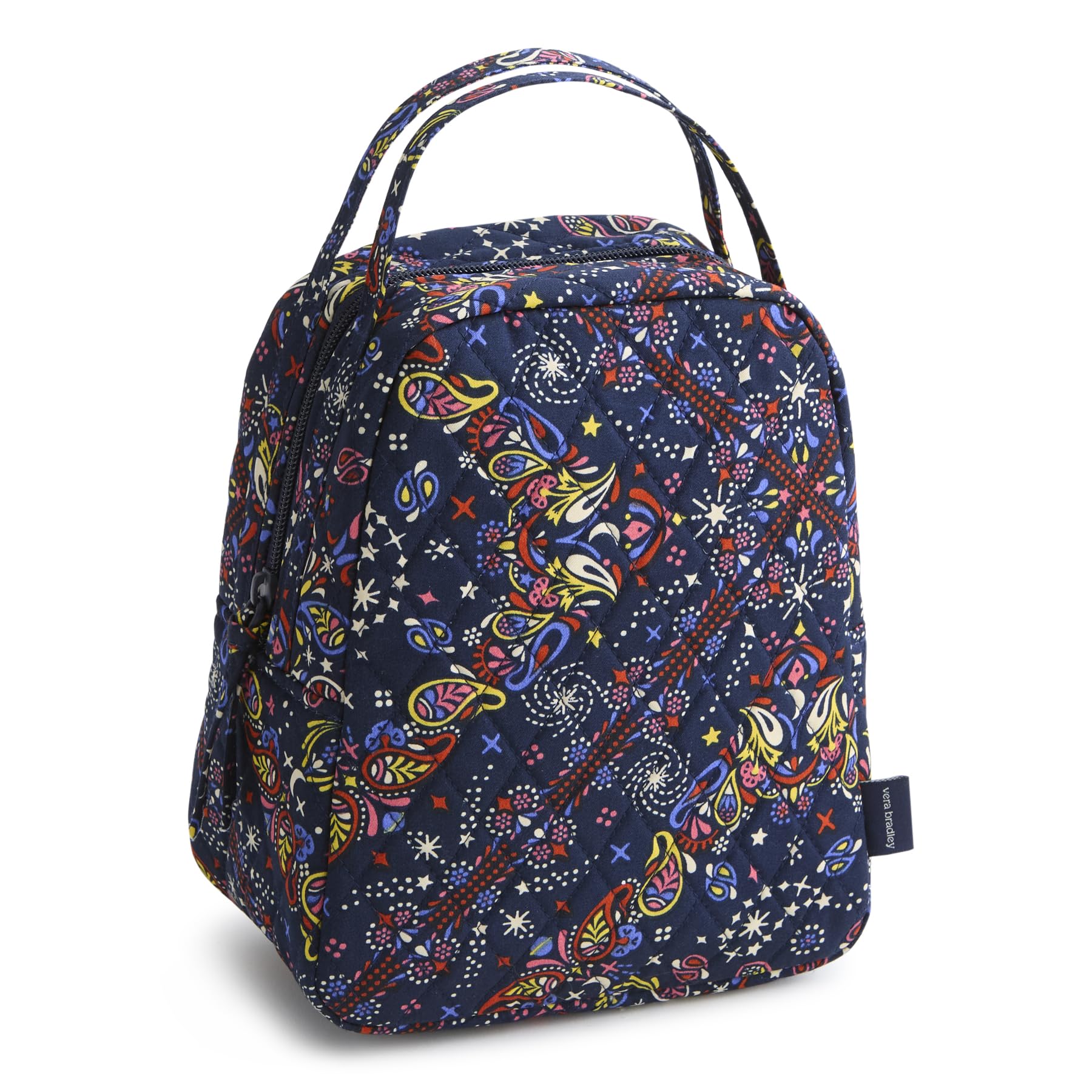 Premium Cotton Lunch Bag, Starry Paisley, One Size Image