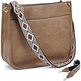 Caitina Crossbody Bag Women Vegan Leather Hobo Handbag Trendy Crossbody Shoulder Bag Purses For Women with 2 Adjustable Strap
