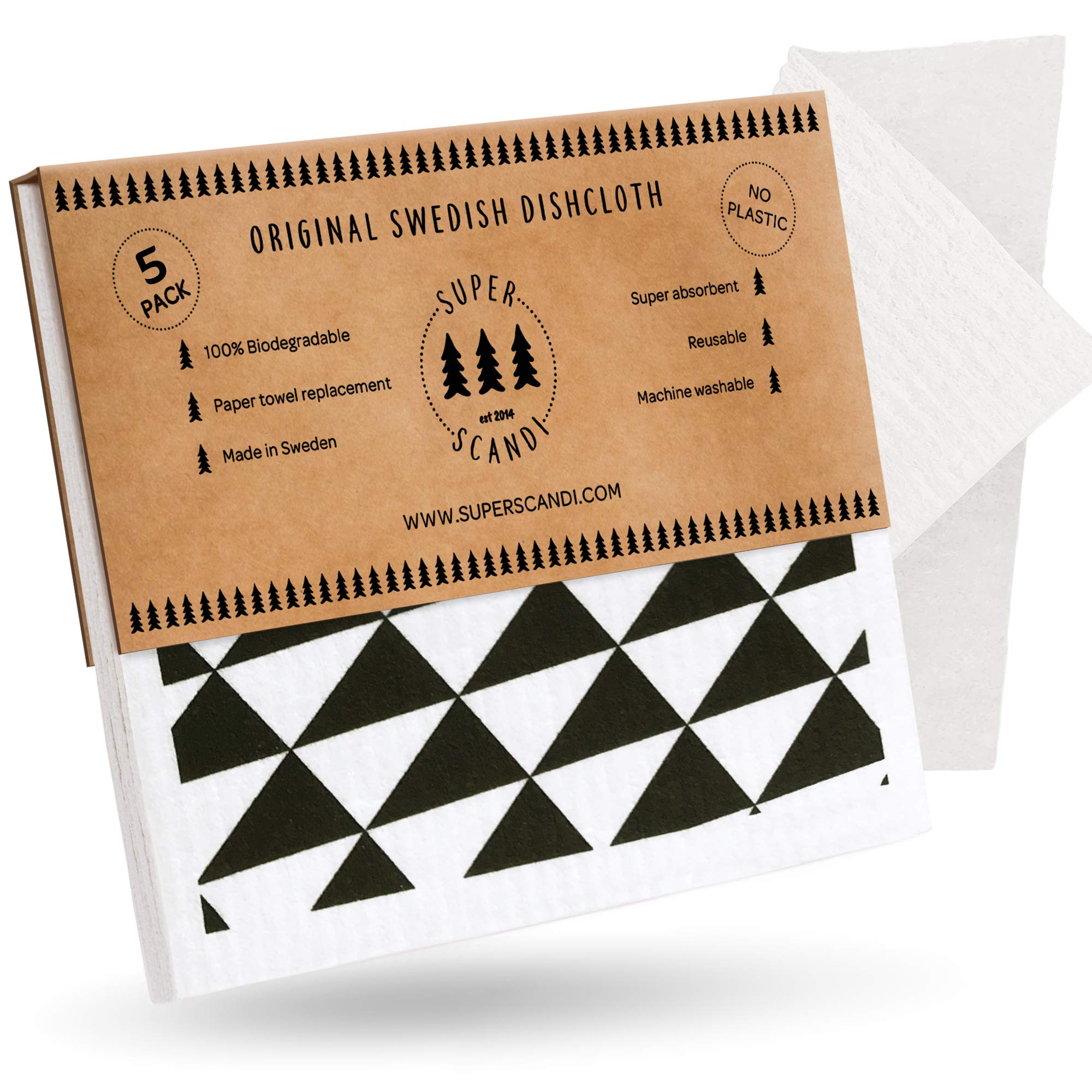 SUPERSCANDI Printed Swedish Dishcloths (5 Pack Sergels Torg)