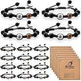 Kenning 24 Sets Baseball Bracelets Sport Team Gifts Adjustable Stone Beaded Bracelets Bulk with Blessing Card Sports Party Favors for Players Team Lovers