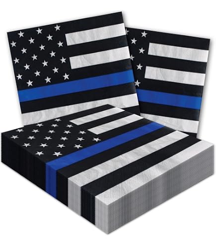 Polizei & US-Flagge Fotohintergrund – 3x2,1m Vinyl, Für Kindergeburtstag & Party
