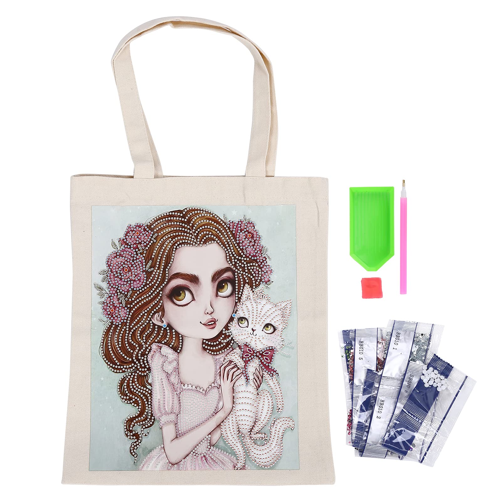 DIY 5D Diamond Painting Crossbody Bag Foldable Grocery Tote Home Organizer Gift Art Craft[BB010] Kits