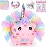 MHJY Unicorn Piggy Bank for Kids Unbreakable Resin Large Saving Box view 1