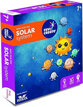 Pidilite Fevicreate Make Your Own Solar System Best Fun Loving & Learning Kit for Kids Birthday Party, Return Gift, Christmas Gift, School Nursery