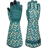 MSUPSAV Long Gardening Garden Gloves,Thorn-proof&Puncture Resistance Rose Cactus Gauntlet Glove for Gardener,Gifts