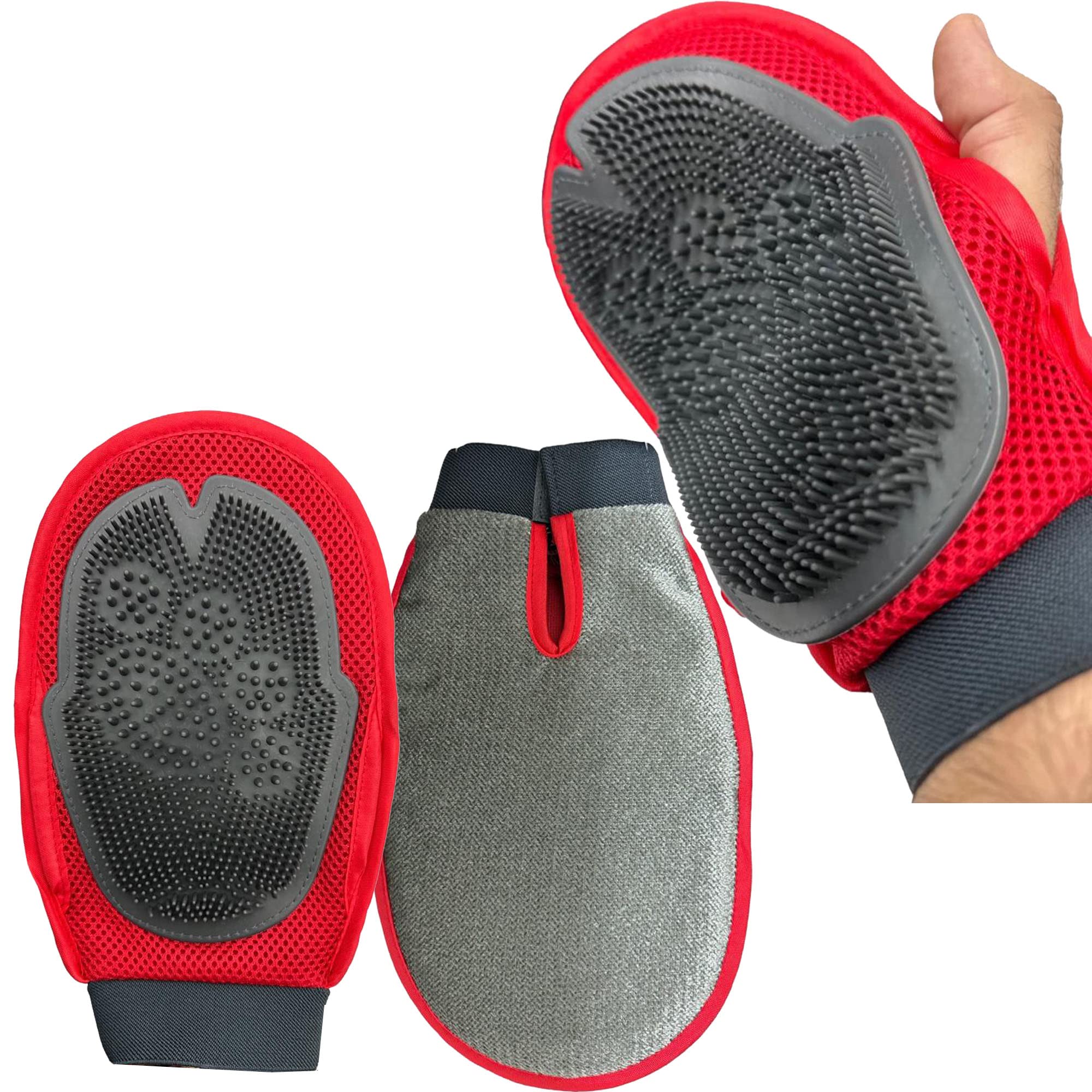 Pet Gentle Grooming Massage Glove Brush, Gentle Deshedding Glove Great For Dogs & Cats