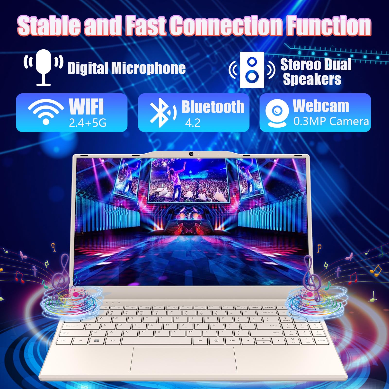 Molegar 2025 New Portable Laptop,Student and Business,14