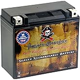 Pirate Battery YTX20HL-BS 310 CCA Maintenance-Free 12V 19Ah Battery Replacement for ATV, Harley Davidson Motorcycle, Jet Skis, Scooter, UTV, and More - Nut and Bolt (T3) Terminal