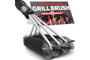 Alpha Grillers Brush - Grill Cleaner Brush Grill Accessories for Outdoor Grill - Safe BBQ Brush for Grill Cleaning - Heavy Duty 17" Grill Brushes