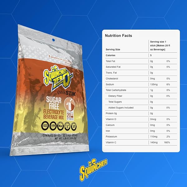 SQWINCHER SPORTS DRINK MIX,POWDER CONCENTRATE,PK50 159060098-1 EACH