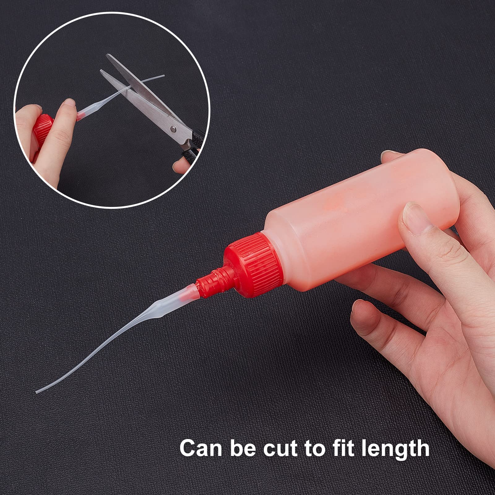 PH PandaHall Glue Tips, 100pcs Plastic Glue Micro-Tips Glue Extender White Precision Applicator for Bottle Model Boats Guitar Fret Slots Hobby Projects Dispensing DIY Crafts