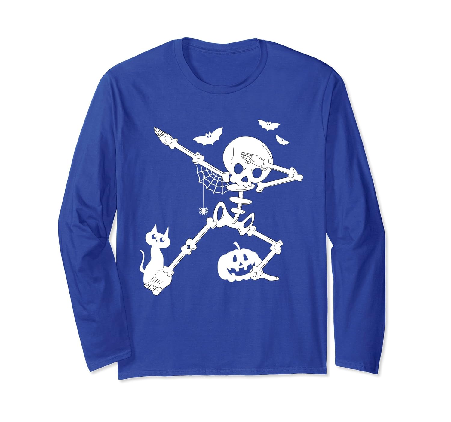 Halloween Long Sleeve Shirt for Kids with Dabbing Skeleton-ANZ