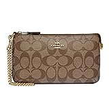 Coach Signature Large Wristlet w Chain