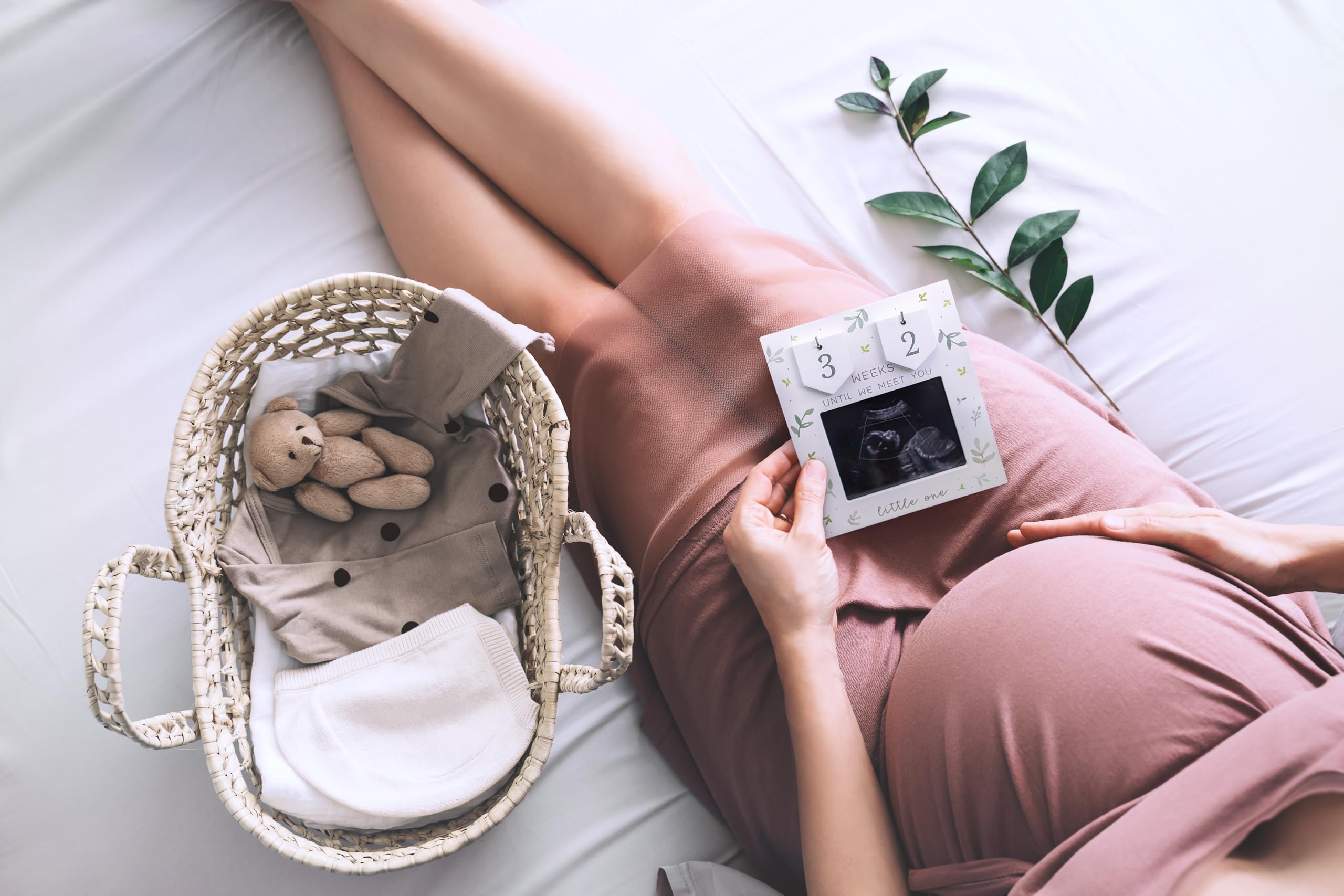 Ultrasound Picture Frames | Baby Countdown | Baby Sonogram Picture Frame w/Number Tiles | Grandparents Baby Announcement Pregnancy Countdown Frame | Sonogram Frame Pregnancy Gift | Love at First Sight