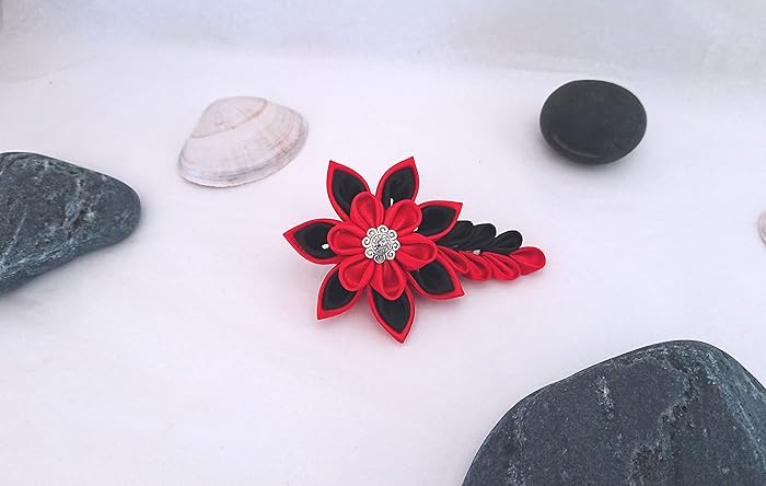 Pince à Cheveux Fleur Kanzashi Mariage Cérémonie Et Ses