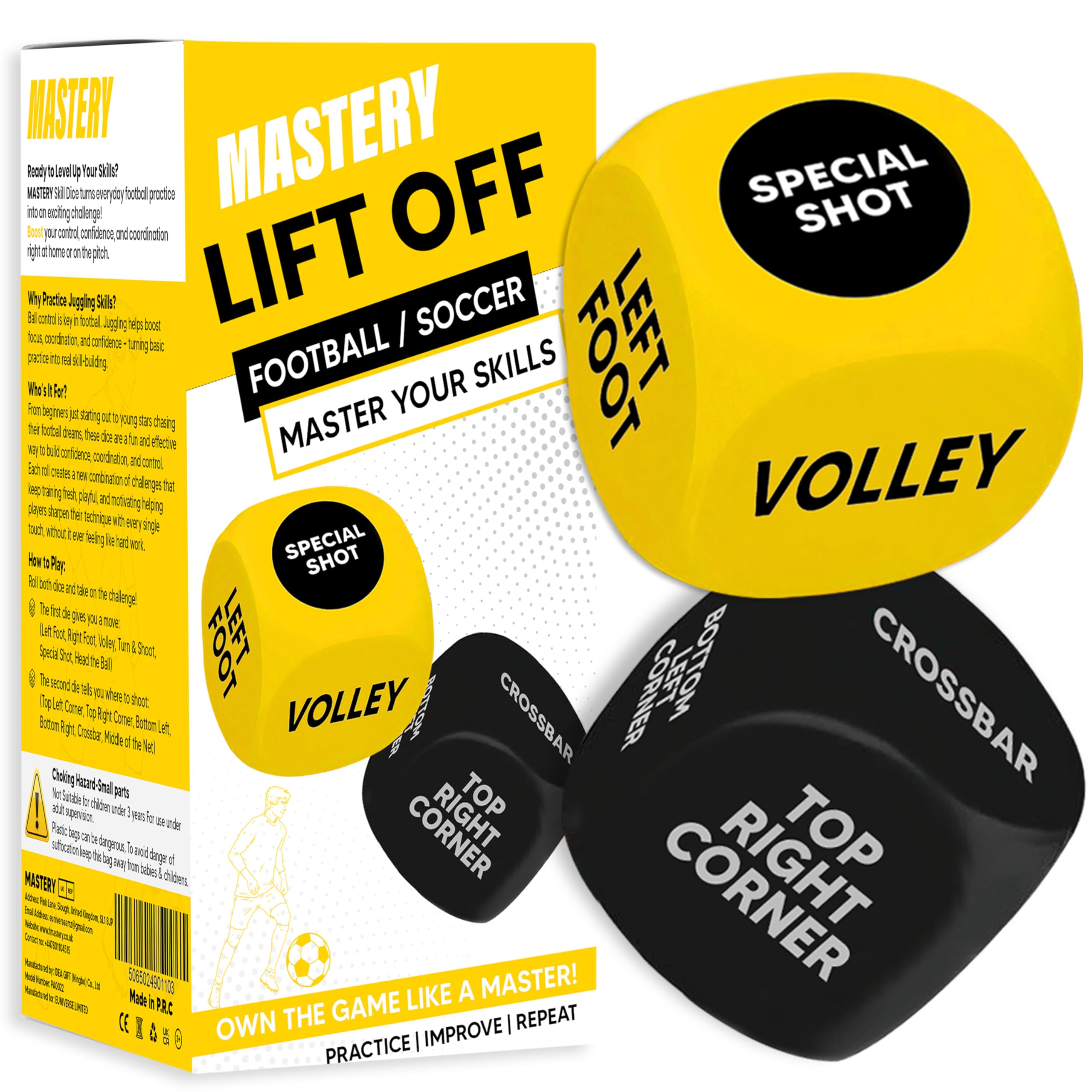 Football Shooting Dice Training Dice Game For Accuracy Practice Football Gifts For Boys, Girls 8 9 10 11 12 Outdoor Football Equipment For Skill Boosting Birthday Easter Gifts — image 1