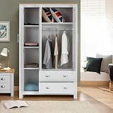 Blisswood 3 Piece Bedroom Set Wardrobe, Chest & Bedside Table - White & Oak view 4