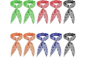 AEIMIAIDE 10 Pack Cooling Neck Wrap, Cooling Scarf Towel, Bandana Soaked Tie Around Neck Wrap Headband for Outdoor Camping Ru