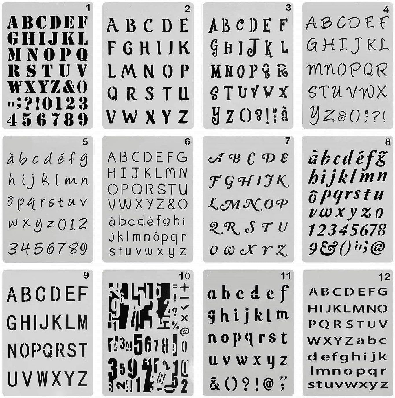 Home Garden Store Aleks Melnyk 45 Stencil Metal Alphabet Letter Number Abc 1 Inch Stainless Steel Planner Set 3 Pcs Stencils Journal Notebook Diary Bujo Scrapbooking Crafting Diy Drawing Template Stencil Stencils
