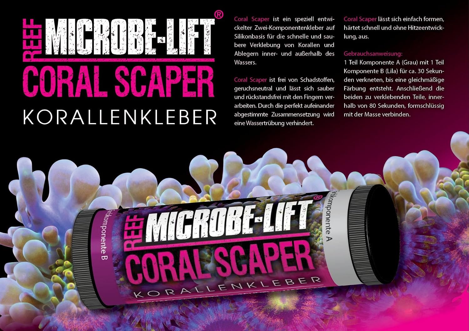 Coral Fixing Silicone, ARKA Coralscaper 2K 120 g, secure reef mounting for SPS LPS & soft corals, easy to use underwater - Image 4