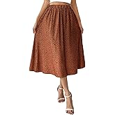 EWFKJ Women's Leopard Print Midi Skirt High Waisted Pleated A Line Skirts Summer Skirts 2026 Trendy
