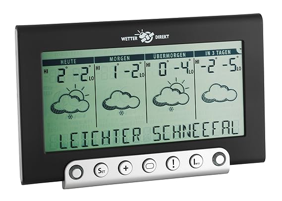 TFA Dostmann satellitengestützte Funkwetterstation Tempesta 300 mit Wetterdirekt Technologie 35.5050.IT
