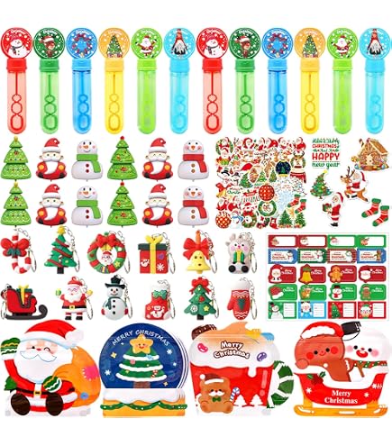 240PCS Christmas Stationery Set For Kids – Holiday Party Favors, School Supplies, Pencils, Erasers, Stickers, Notebooks - View #10