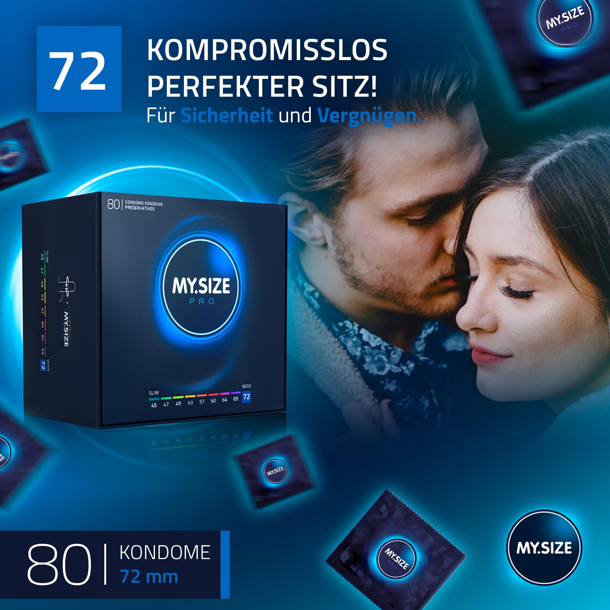MY.SIZE PRO Kondom Größe 8, 72mm, 80 Stück 2