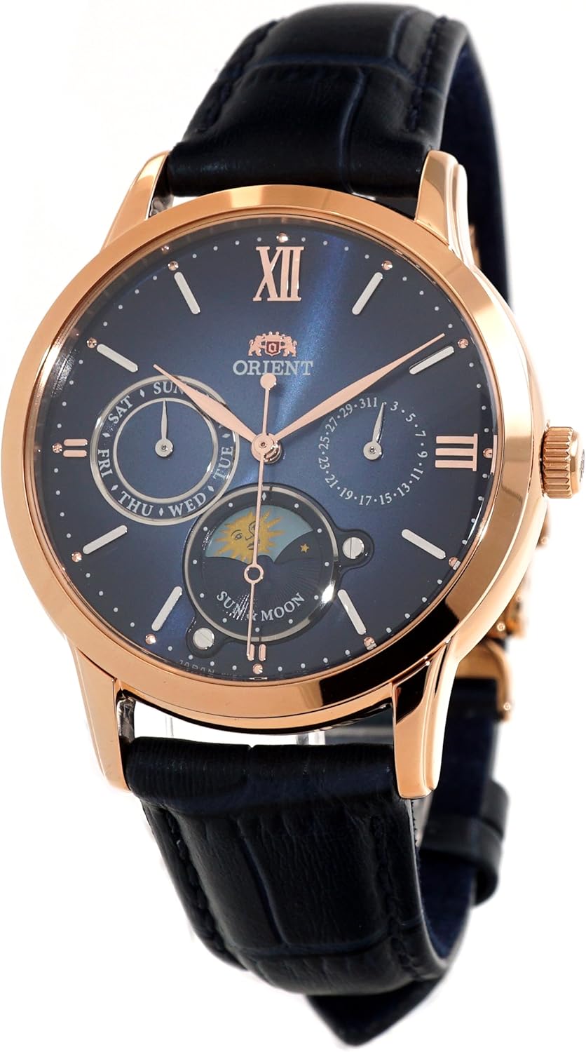 Amazon Orient Sun Moon 限定版 ミッドナイトブルー ローズゴールド レディースクォーツ Ra Ka0007l レディース腕時計 腕時計 通販