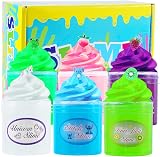 Kilpkonn Clear Jelly Crunchy Slime Kit 6 Packs Non Sticky Slime for Kids view 7