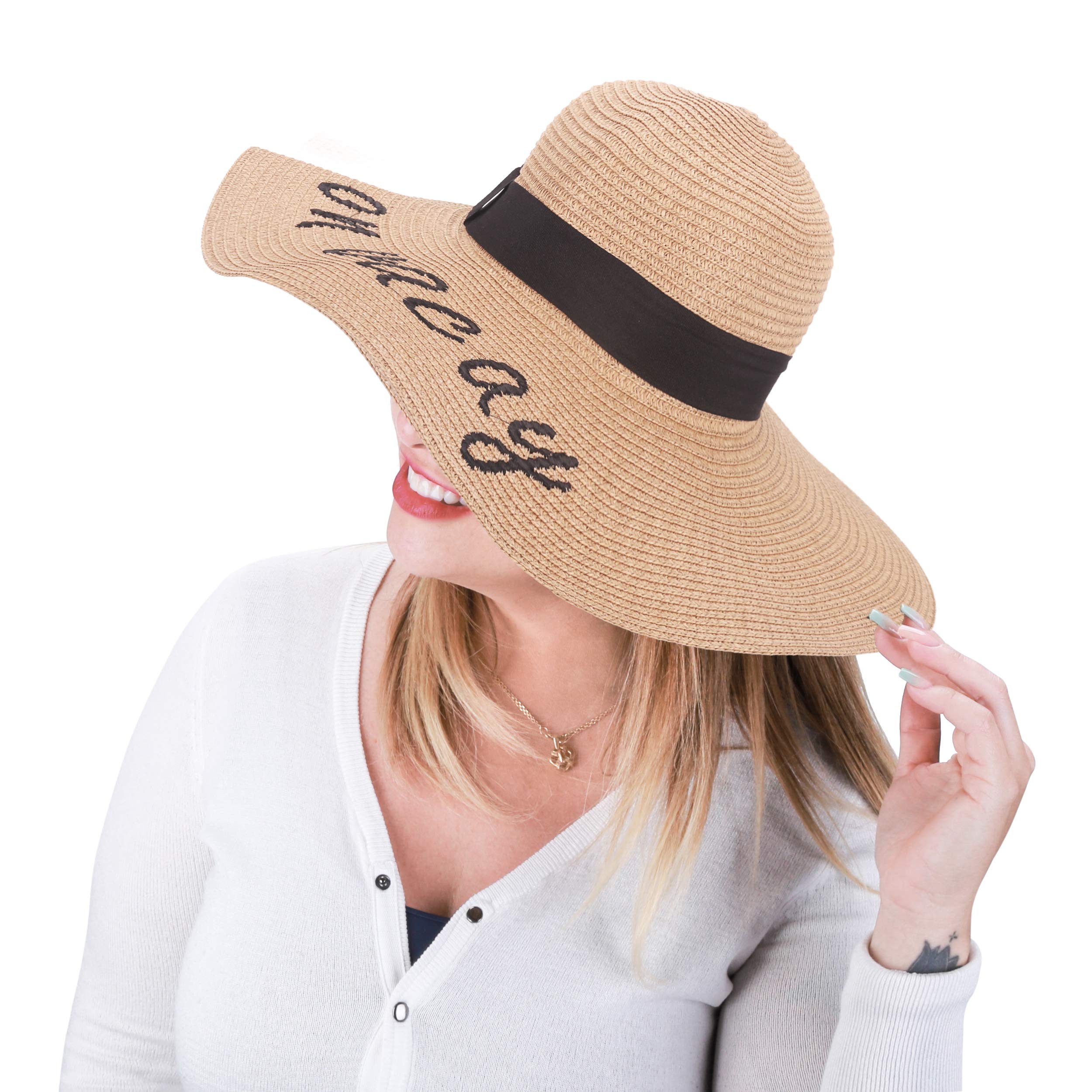 Buy Summer Women Straw Hat, Floppy Wide 