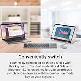 Dell KB740 Compact Wireless Multi-Device Keyboard Bluetooth RF AES UK QWERTY view 2