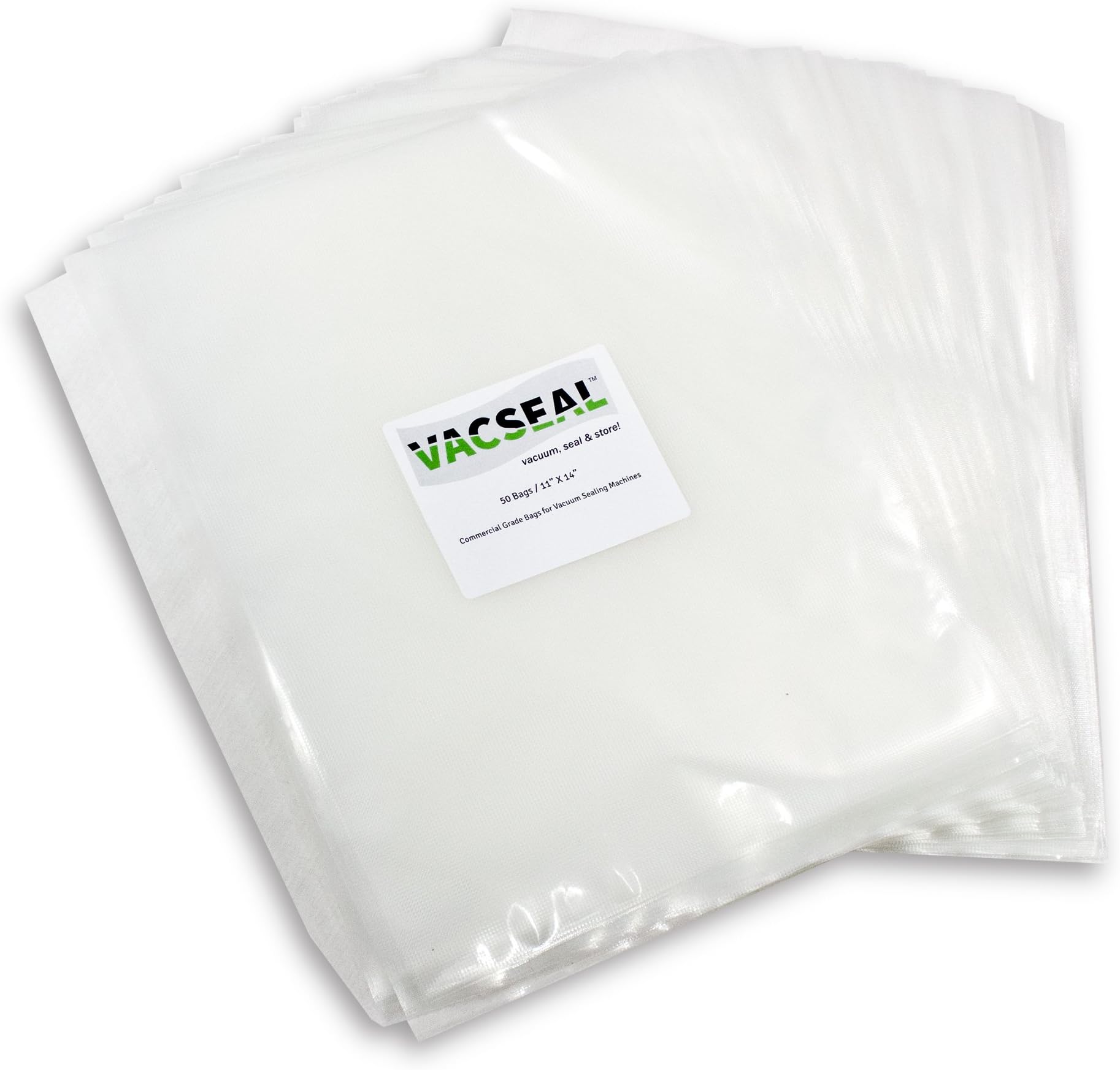 VacSeal 11" x 14" Commercial Grade Vacuum Sealer Food Saver Bags, 50-count