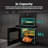 Hisense Freestanding Ceramic Electric Cooker Double Oven 69/43L Black A Rated view 6