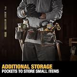 DEWALT Pro 11 Pocket Leather Tool Belt Set Heavy Duty Pouch view 2
