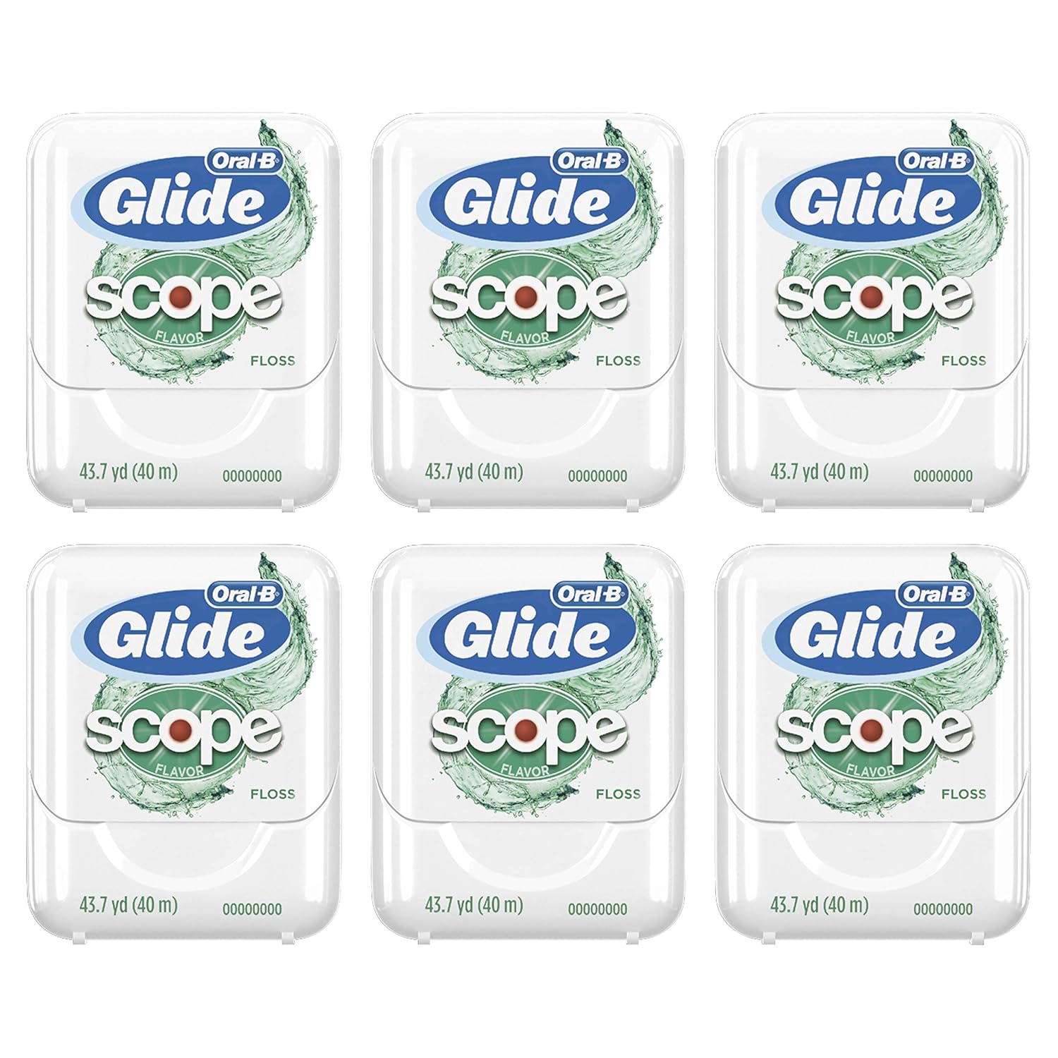 Glide Oral-B Dental Floss, Scope Flavor, 40m (Pack of 6) : Beauty