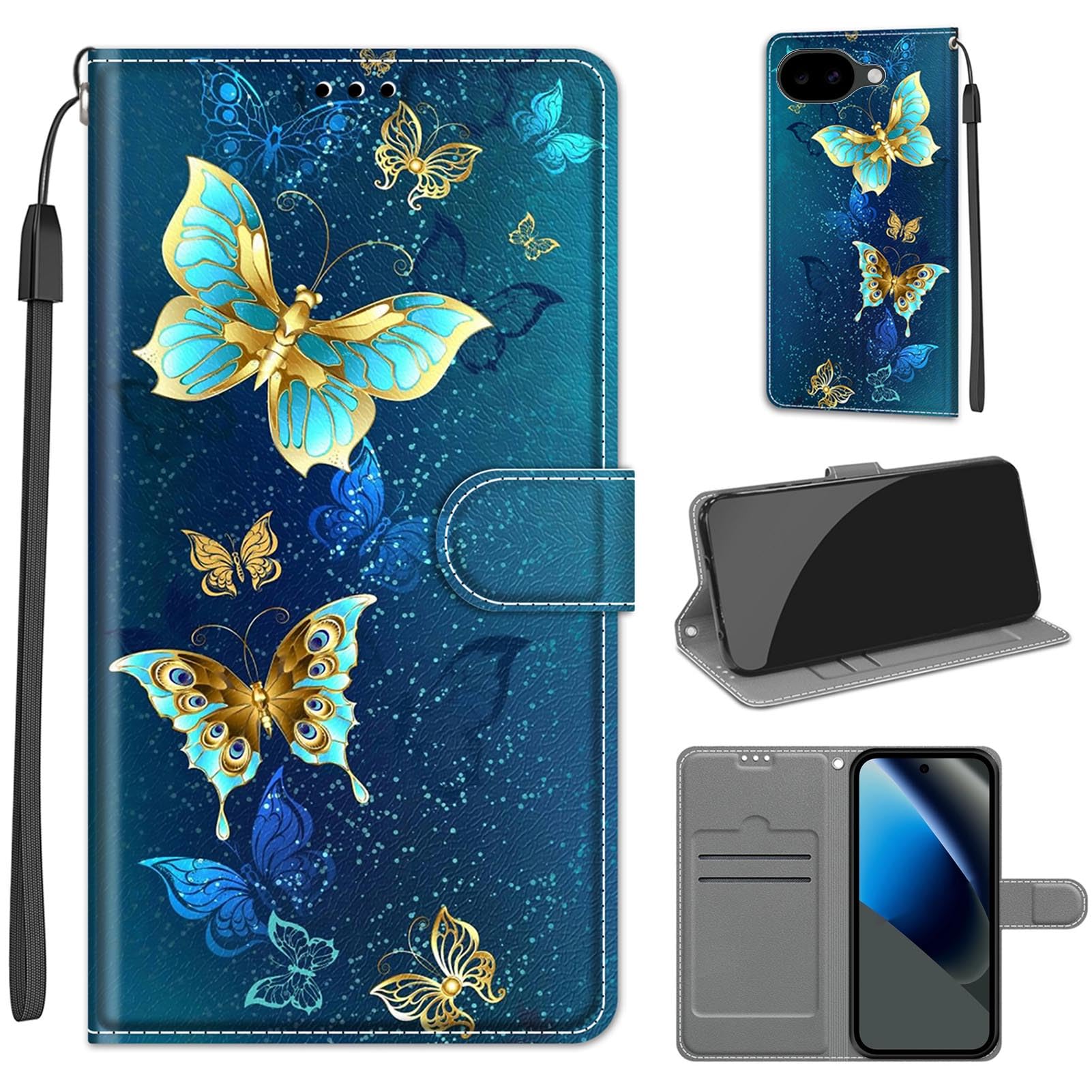 Handyhülle für Google Pixel 10A Hülle, grüner Schmetterling