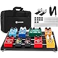 Vangoa Guitar Pedal Board Aluminum Alloy 2.8lb Effect Pedalboard Rock Board 18" x 12" with Carry Bag, Heavy Duty