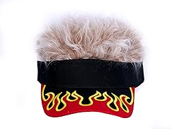 Men's Hair Visor ​Sun Hats Visor with Hair Fake