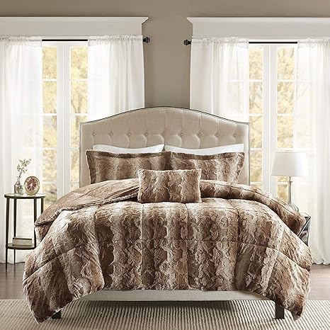 Amazon Com 4 Pc Tan Beautiful Comforter Set King Master