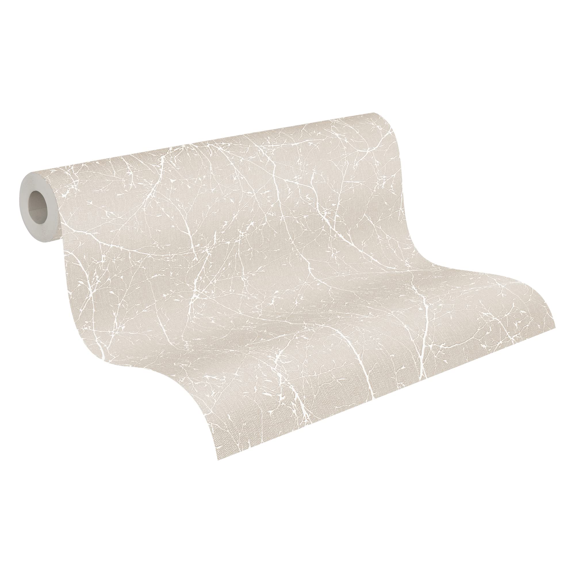A.S. Création Elegance 3 Scandinavian Design Wallpaper 10.05 x 0.53 m Grey Metallic White 305071, Beige, 305074