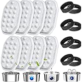 16 Pack Cat Water Fountain Filters Replacement & Pre-Filter Sponges for 108oz/3.2 Stainless Steel Pet Water Fountain with Water Level Window