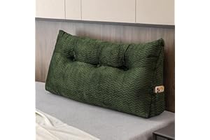 ZOEMO Large Bolster Triangular Headboard Wedge Backrest Positioning Support Bed Rest Reading Pillows Headboard Wedge Pillows for Day Bed Bunk Bed with Removable Cover