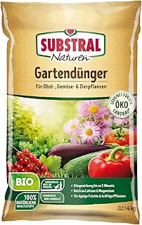 Substral Naturen Bio Gartendünger, natürlicher Universaldünger für Obst- Gemüse- und Zierpflanzen, plus Magnesium, 4 kg