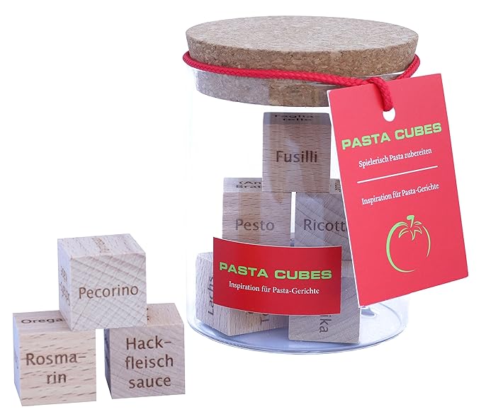 Dieses Geschenk bietet über 45.000 erstaunlich leckere Pastarezepte. Wie kann das sein? PASTA CUBES