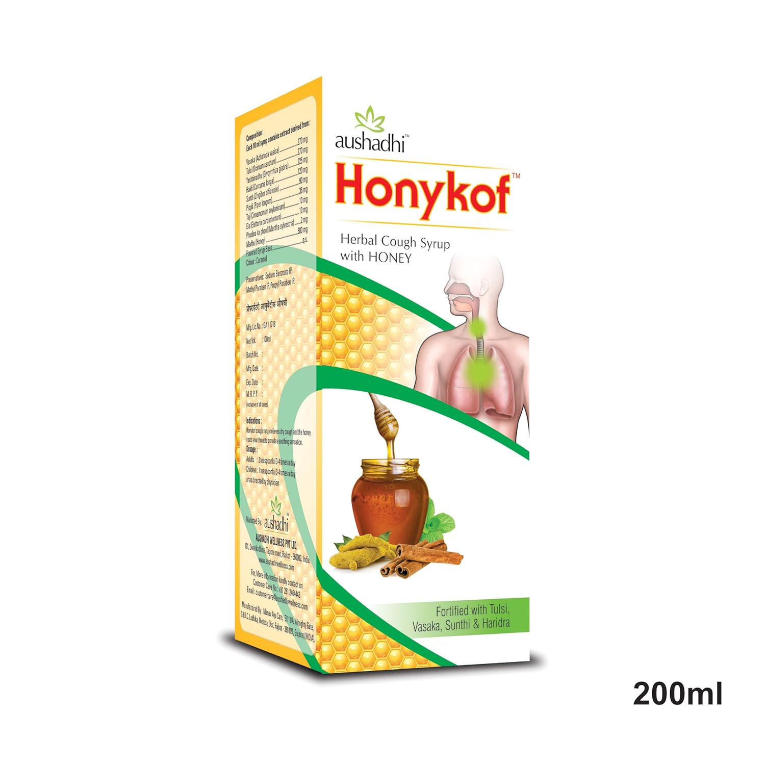Buy Honykof Herbal Cough Syrup, 200 ml Online at Low Prices in India