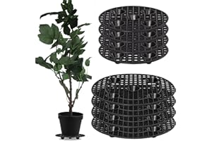 LUCKIPLUS 8Pcs Plant Stand Indoor Outdoor, Plant Level Pot Elevator- 2 Size Plant Riser Holder Plastic Floor Protector Plant Trivet, Heavy Planter Holder for Prevent Rot and Damage on Patio & Deck(7.9"&11.8" )