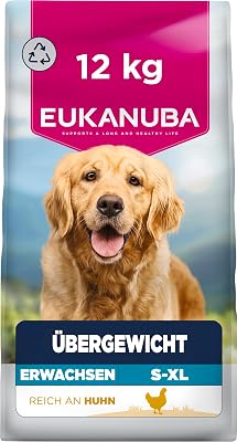 Overweight Diätfutter für Hunde mit Huhn, 12 kg