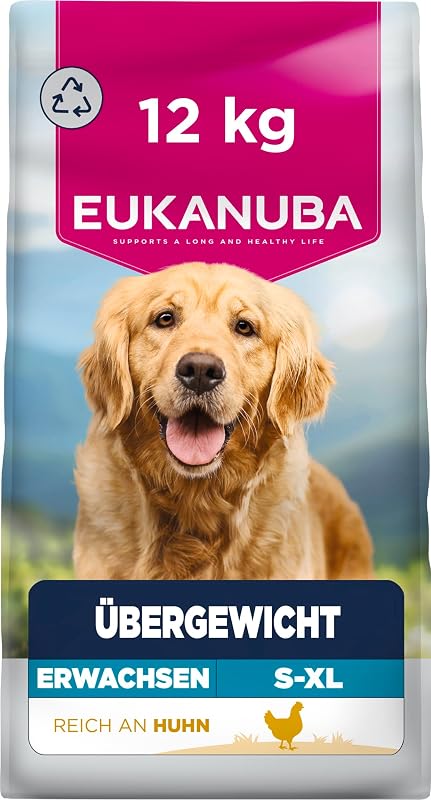 Overweight Diätfutter für Hunde mit Huhn, 12 kg